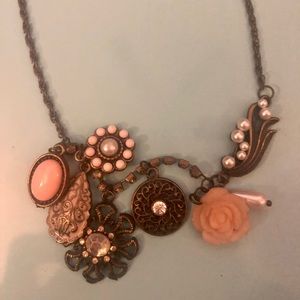 Pink & Gold 13” necklace possibly American Eagle